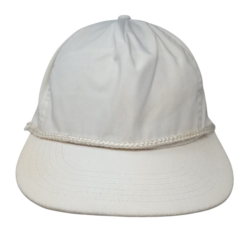 Sportcap Slideback 5 Panel Cap White One Size Adjustable Lightweight Rope